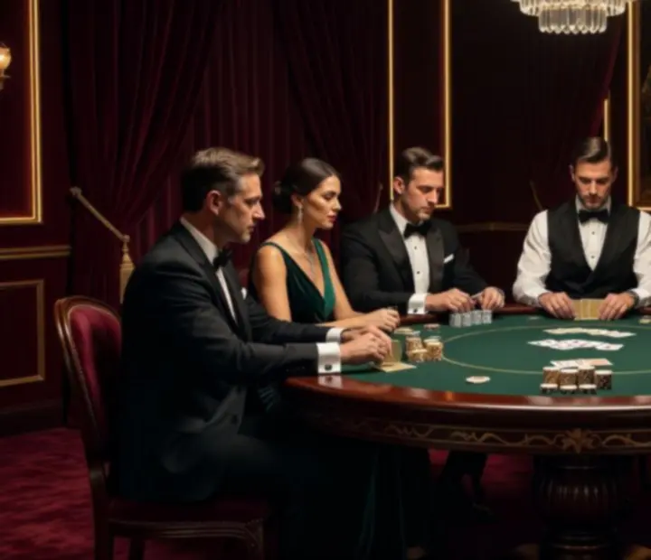 Elegancki wieczór pokerowy w klubowej atmosferze